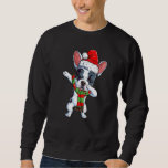 Dabbing French Bulldog Santa Christmas Kids Sweatshirt<br><div class="desc">Dabbing French Bulldog Santa Christmas Kids</div>