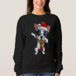 Dabbing French Bulldog Santa Christmas Kids Sweatshirt<br><div class="desc">Dabbing French Bulldog Santa Christmas Kids</div>