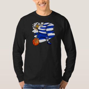 Dabbing French Bulldog Uruguay Basketball Fan Jers T-Shirt