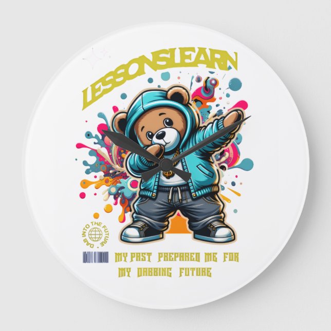 DABBING FUTURE LESSONS LEARN Wall Clock (Front)