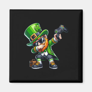 Dabbing Gamer Leprechaun Dab Dance St Pattys St Pa Magnet