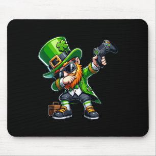 Dabbing Gamer Leprechaun Dab Dance St Pattys St Pa Mouse Pad