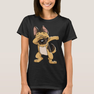 Dabbing German Shepherd Dog   Boys Kids Dab Dance T-Shirt