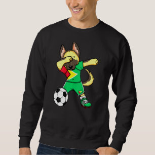 Dabbing German Shepherd Guyana Soccer Fans Jersey  Sweatshirt