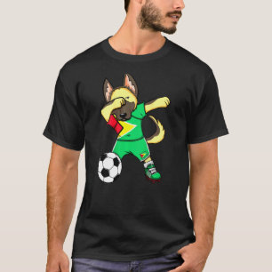 Dabbing German Shepherd Guyana Soccer Fans Jersey  T-Shirt
