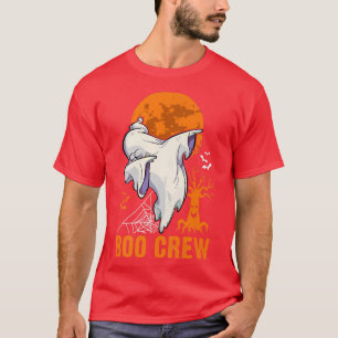 Dabbing Ghost, Halloween, Orange Moon, Boo Crew 15 T-Shirt