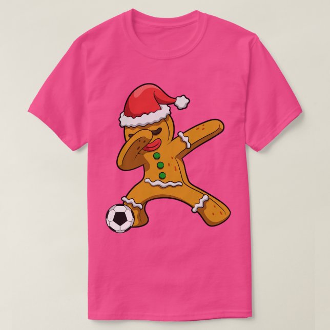 Dabbing Gingerbread Man Christmas T-Shirt (Design Front)