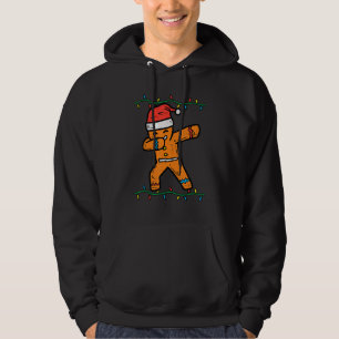 Dabbing Gingerbread Man Cookie Christmas Boys Men Hoodie