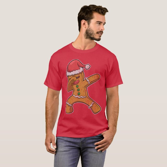 Dabbing Gingerbread Man Dab T-Shirt (Front Full)