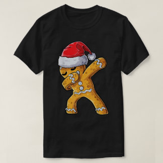 Dabbing Gingerbread Man Funny Christmas Design T-Shirt