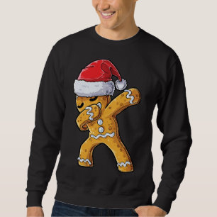 Dabbing Gingerbread Santa Christmas Sweatshirt