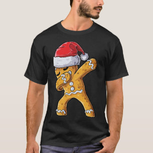 Dabbing Gingerbread Santa Christmas T-Shirt