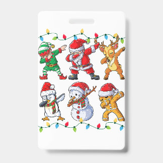 Dabbing Gingerbread Shirt for Boy Girl Christmas T ID Badge