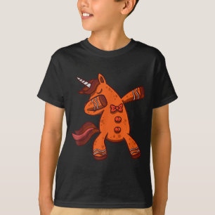 Dabbing Gingerbread Unicorn Cookie Christmas T-Shirt