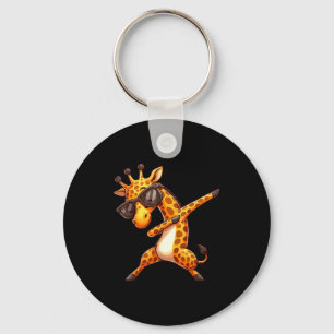 Dabbing Giraffe Key Ring