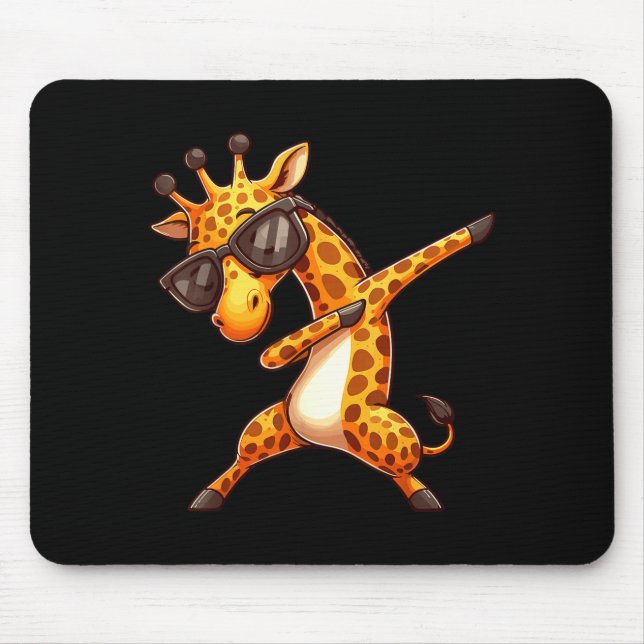 Dabbing Giraffe  Mouse Pad (Front)