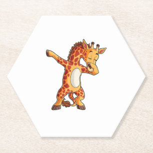 Dabbing Giraffe T shirt Giraffes Funny Dab Dance T Paper Coaster
