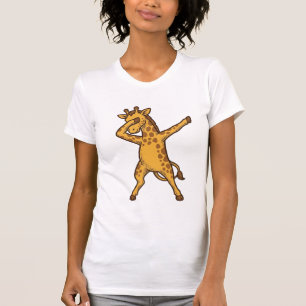 Dabbing Giraffe Vintage Engraving T-Shirt Design_1