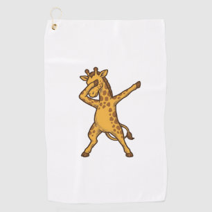 Dabbing Giraffe Vintage Engraving T-Shirt Design_1 Golf Towel