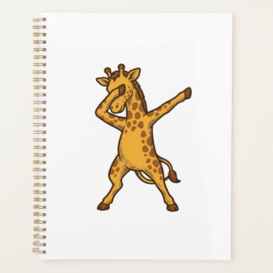 Dabbing Giraffe Vintage Engraving T-Shirt Design_1 Planner
