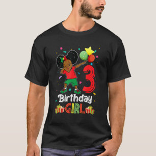 Dabbing Girl 3 Birthday Boy 3 Years Old For Girls T-Shirt
