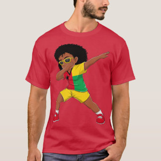Dabbing Girl GuineaBissau Flag Kids Dab Dance  T-Shirt