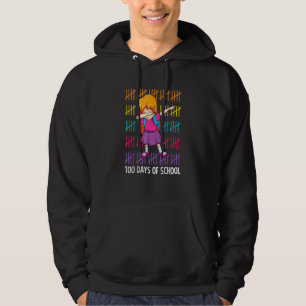 Dabbing Girl Happy 100 Days Of School Girls Kids Hoodie