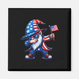 Dabbing Gnomes 4th Of July, Memorial Day American Magnet