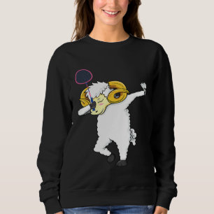 Dabbing Goat Badminton Badminton Player Goat Dab Sweatshirt