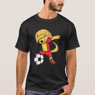 Dabbing Golden Retriever Belgium Soccer Fans Jerse T-Shirt