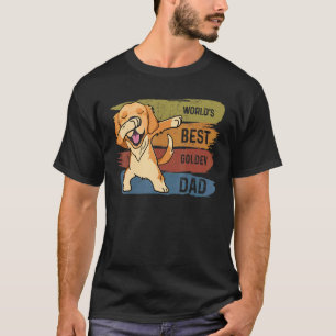 Dabbing Golden Retriever Dad Dab For Kids Men T-Shirt