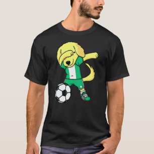 Dabbing Golden Retriever Nigeria Soccer Fans Jerse T-Shirt