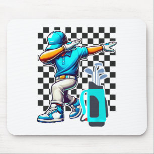 Dabbing Golf Player Golfer Golfing Funny Boys Men Mouse Pad