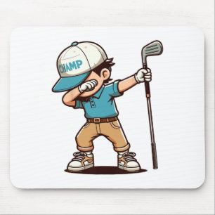 Dabbing Golf Player Mouse Pad