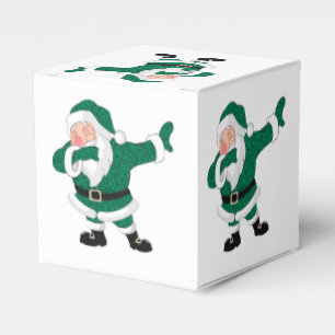 Dabbing Green Santa Claus   Fun Holiday XMAS Humou Favour Box