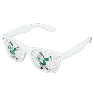 Dabbing Green Santa Claus   Fun Holiday XMAS Humou Retro Sunglasses