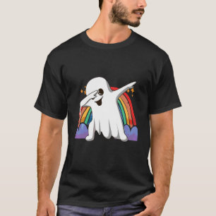 Dabbing Halloween Boo Boo Skeleton Rainbow Boys Ki T-Shirt