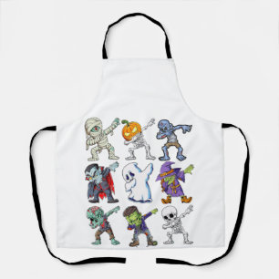 Dabbing Halloween Boys Skeleton Zombie Mummy  Apron