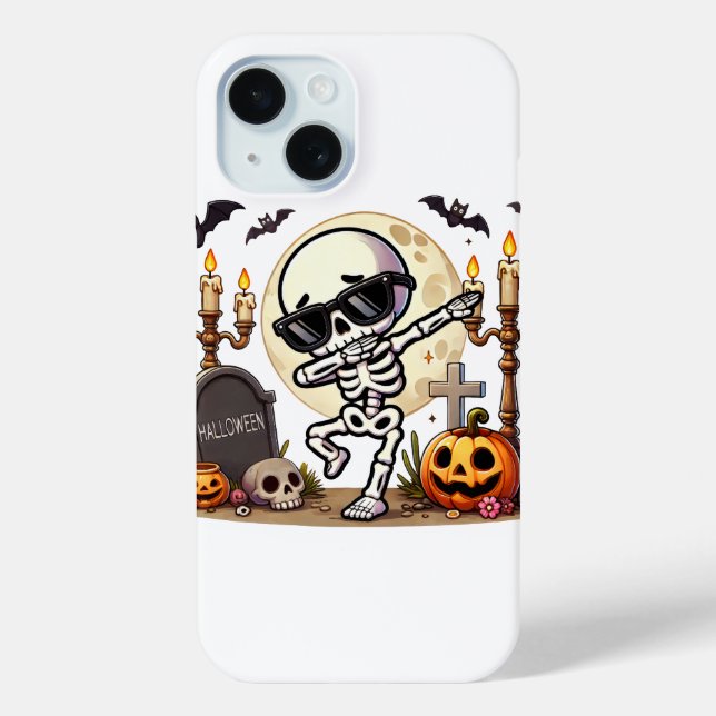 Dabbing Halloween Boys Skeleton Zombie Scary  Case-Mate iPhone Case (Back)