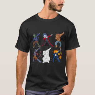 Dabbing Halloween Boys Skeleton Zombie Scary Pumpk T-Shirt