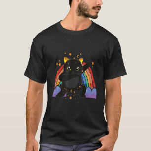 Dabbing Halloween Cats Ninja Rainbow Boys Kids Dab T-Shirt