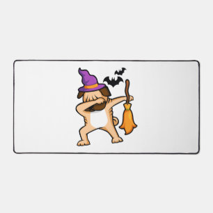 Dabbing Halloween Pug Dog Desk Mat