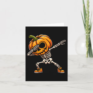 Dabbing Halloween Skeleton Boys Trick Treat Funny  Card