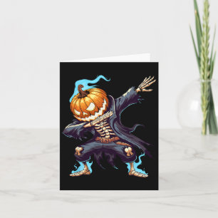 Dabbing Halloween Skeleton Monster Dab Spooky Boys Card
