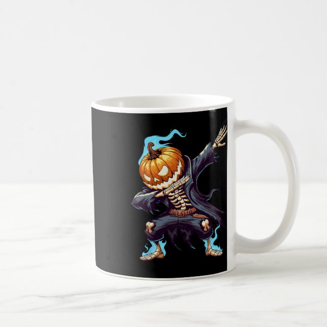 Dabbing Halloween Skeleton Monster Dab Spooky Boys Coffee Mug (Right)