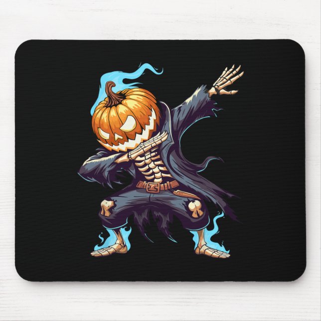 Dabbing Halloween Skeleton Monster Dab Spooky Boys Mouse Pad (Front)