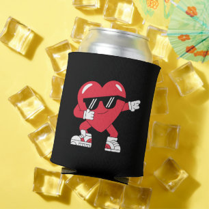 Dabbing Heart Funny Gifts Valentines Day Can Cooler
