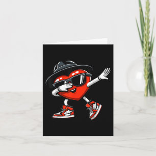 Dabbing Heart Funny Love Kids Boys Men Valentines Card