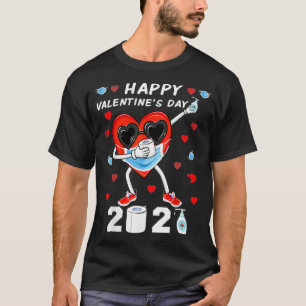 Dabbing Heart In A Mask Happy Valentines Day 2021 T-Shirt