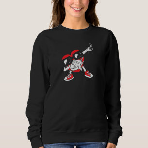 Dabbing Heart In A Mask Valentines Day Dab Sweatshirt